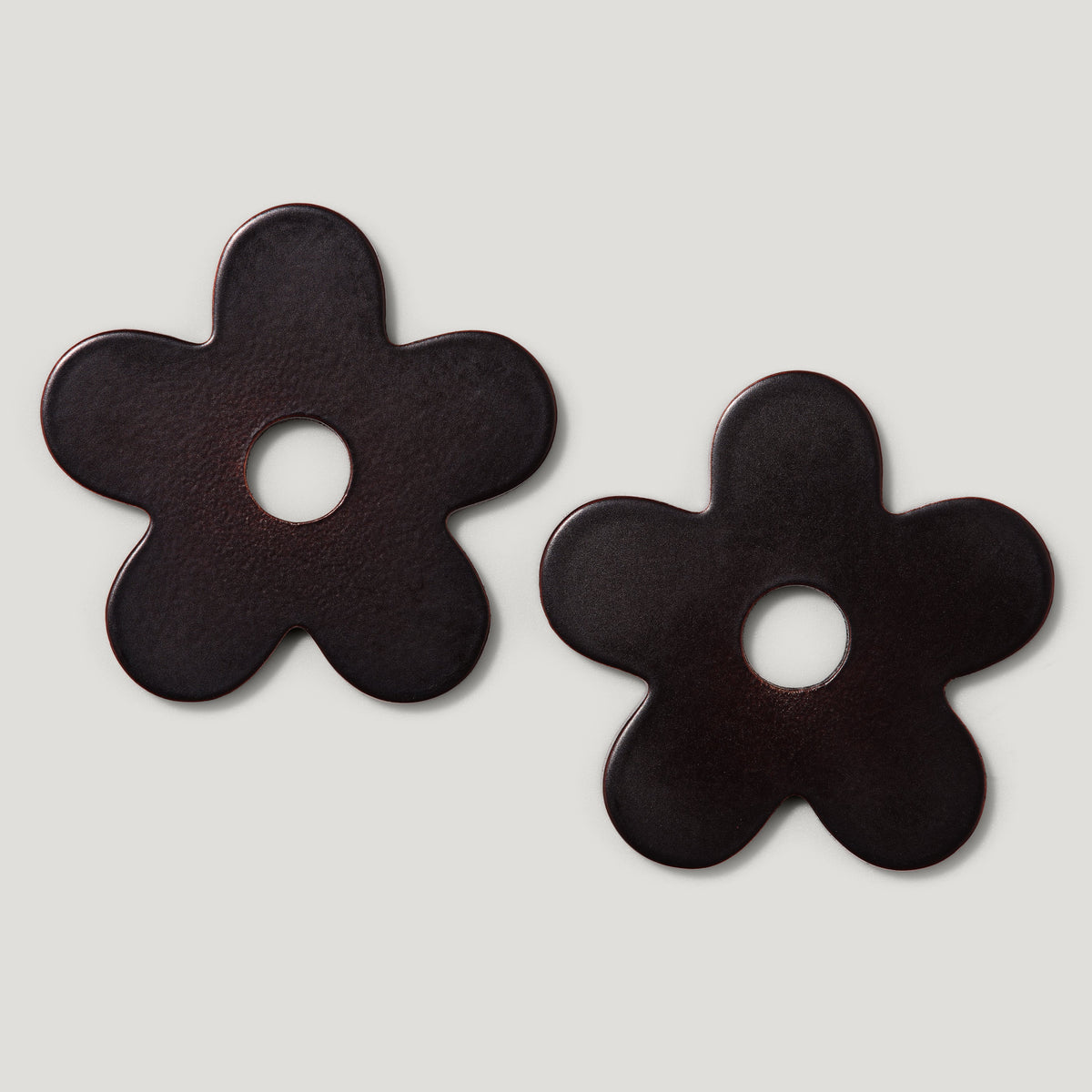 Plank Hardware Cabinetry ADA Handle with Flower Backplates - Blackened Bronze