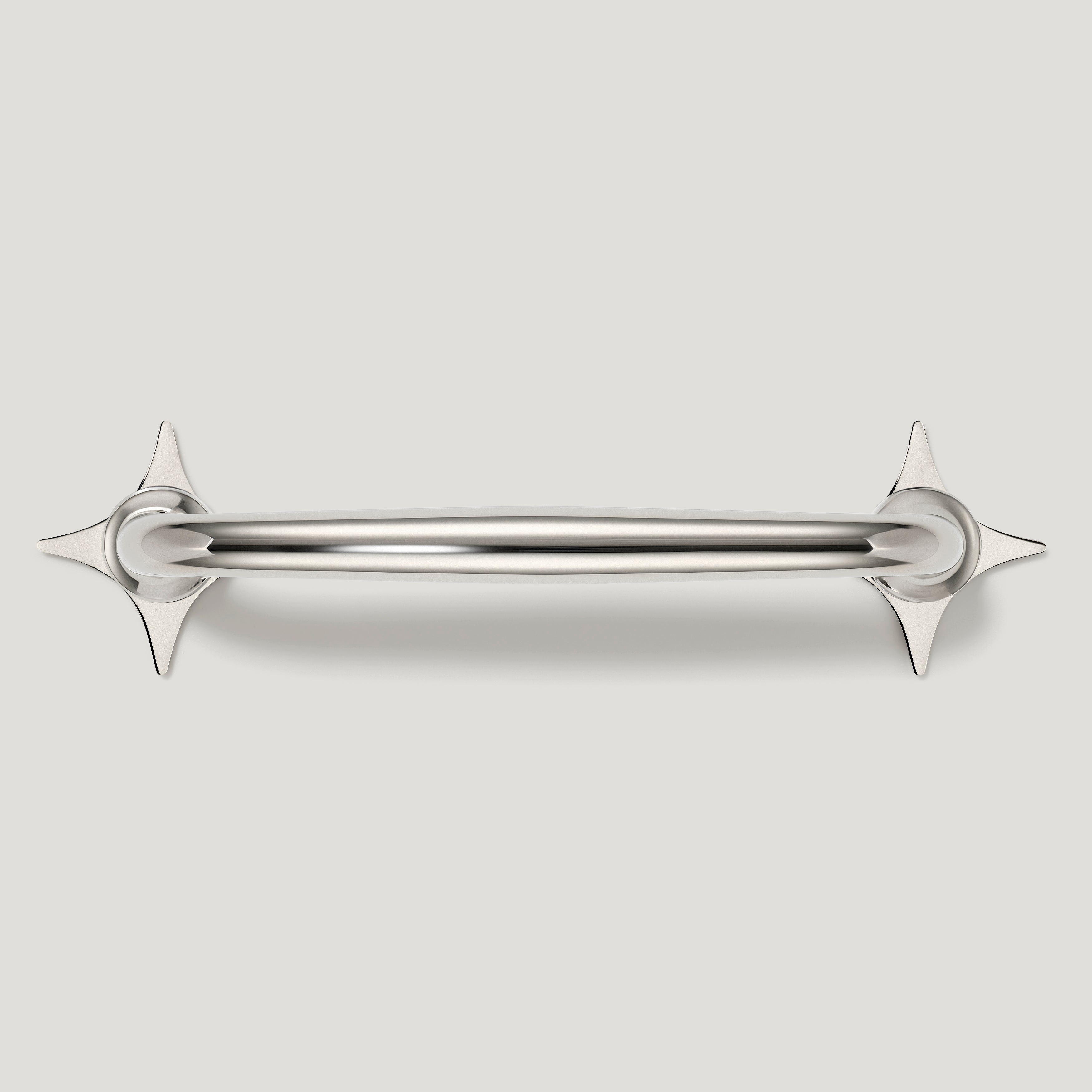 Plank Hardware Cabinetry ADA Handle with Star Backplates - Polished Nickel