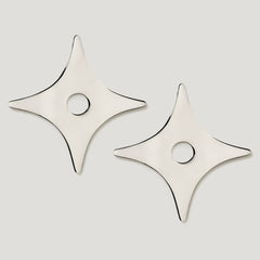 Plank Hardware Cabinetry ADA Handle with Star Backplates - Polished Nickel