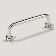 Plank Hardware Cabinetry ADA Handle with Star Backplates - Polished Nickel