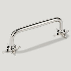 Plank Hardware Cabinetry ADA Handle with Star Backplates - Polished Nickel