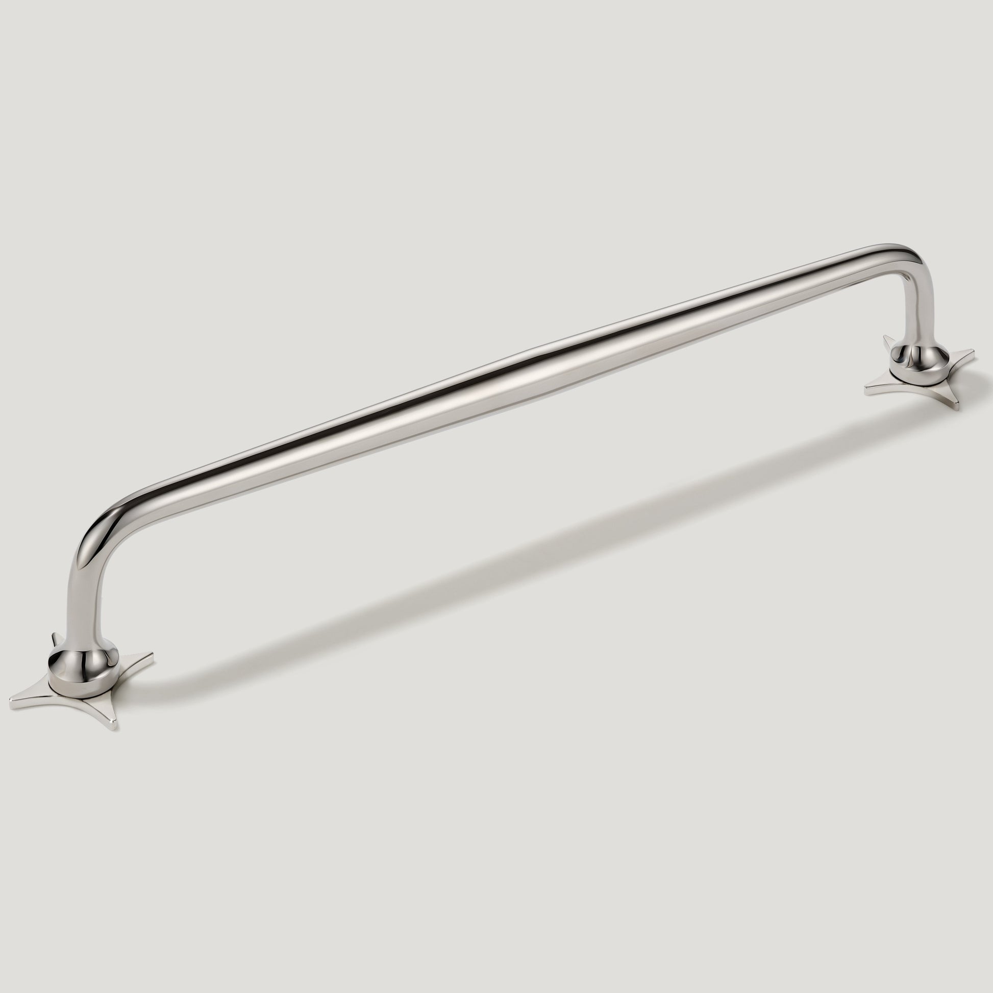 Plank Hardware Cabinetry 235mm (220mm CC) ADA Handle with Star Backplates - Polished Nickel