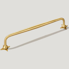ADA Handle with Star Backplates - Satin Brass