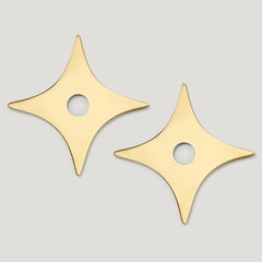 Plank Hardware Cabinetry ADA Pair of Small Cross Handle Backplate - Unlacquered Brass