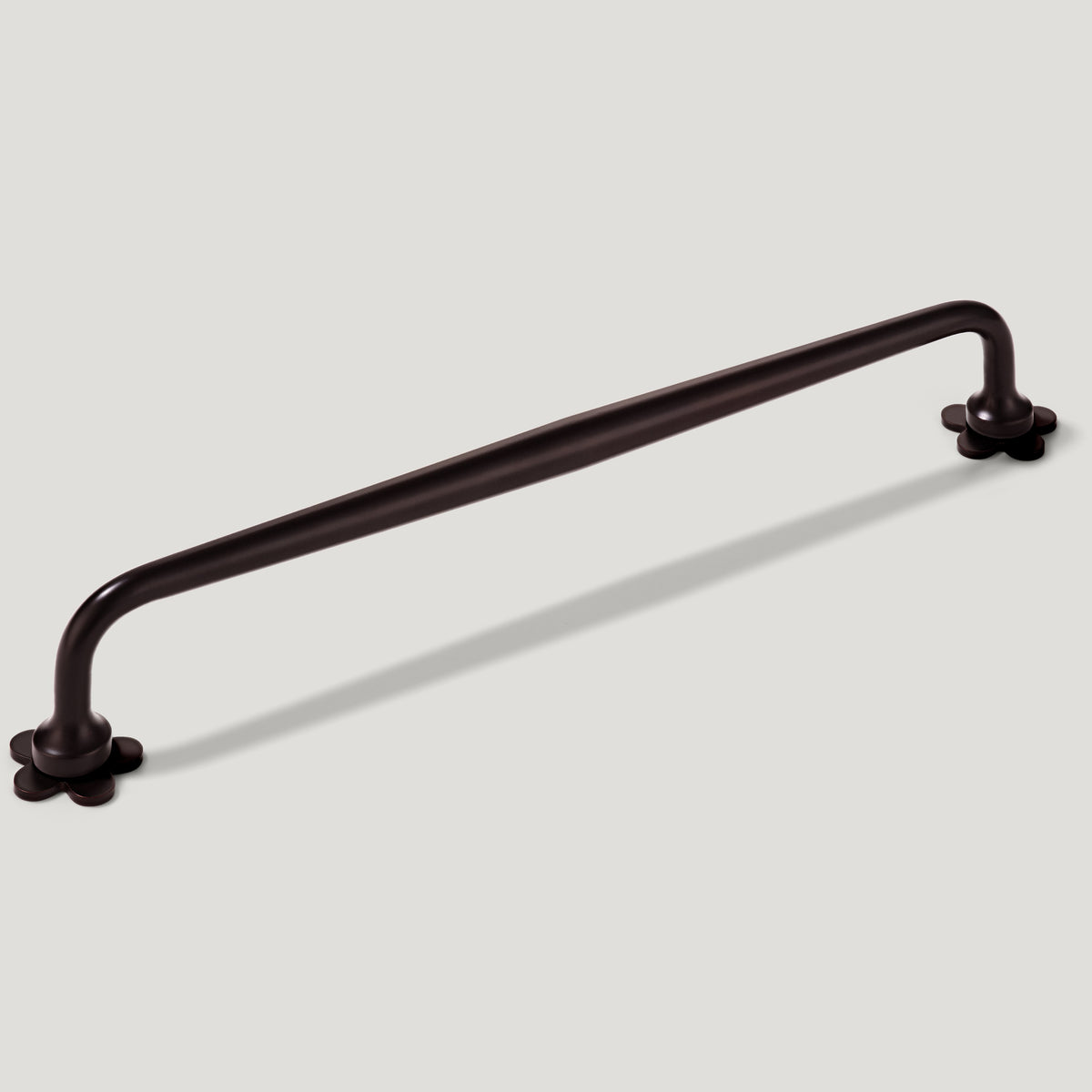 Plank Hardware Cabinetry ADA Pair of Small Flower Handle Backplates - Blackened Bronze