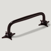 Plank Hardware Cabinetry ADA Pair of Small Star Handle Backplates - Blackened Bronze