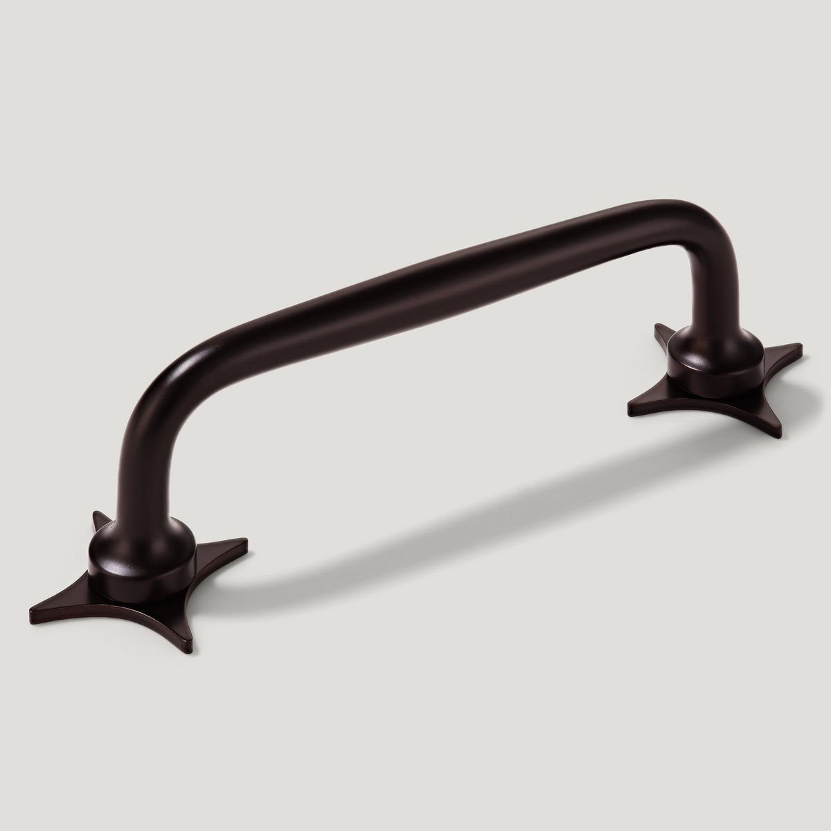 Plank Hardware Cabinetry ADA Pair of Small Star Handle Backplates - Blackened Bronze