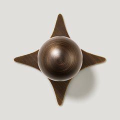 Plank Hardware Cabinetry ADA Star Backplate - Antique Brass