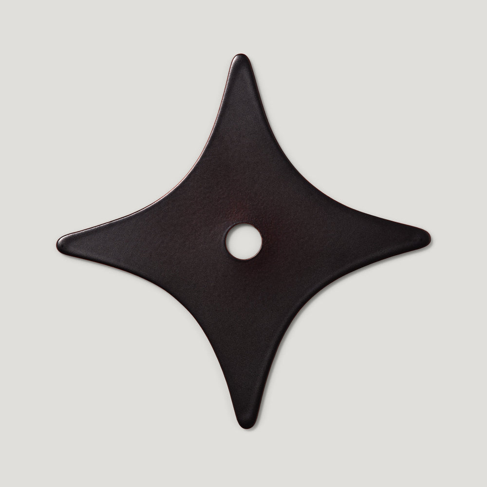 Plank Hardware Cabinetry ADA Star Backplate - Blackened Bronze