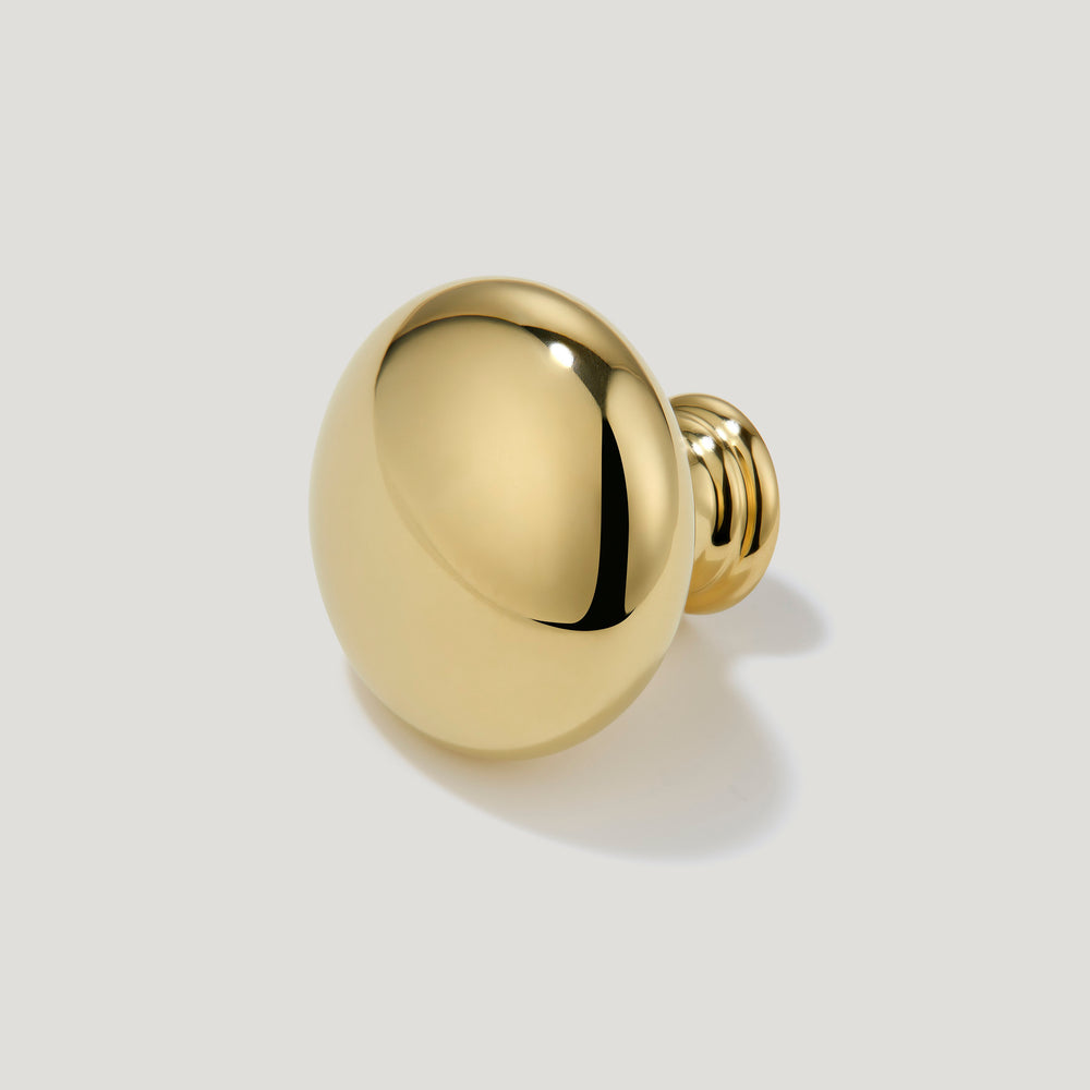 Plank Hardware Cabinetry Knob Only ADELIA Knob - Unlacquered Brass