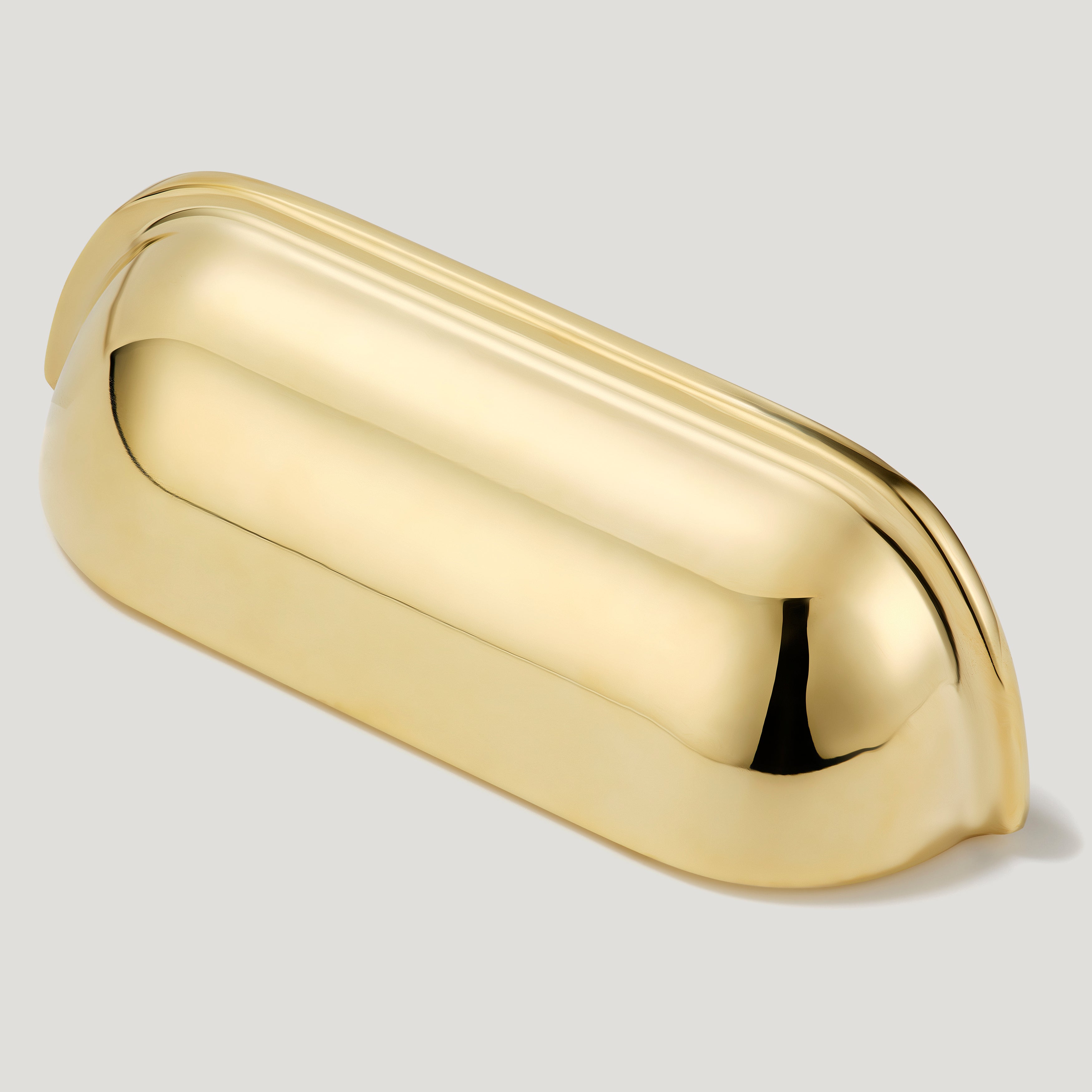 Plank Hardware Cabinetry 102mm (76mm CC) ALBANY 102mm Cup Pull - Unlacquered Brass