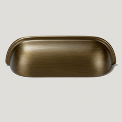 Plank Hardware Cabinetry ALBANY Traditional Cup Pull - Antique Brass