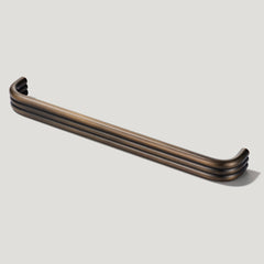 Plank Hardware Cabinetry 228mm (220mm CC) ALVA D Bar Handle -  Antique Brass