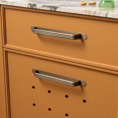 Plank Hardware Cabinetry ALVA D Bar Handle -  Antique Brass