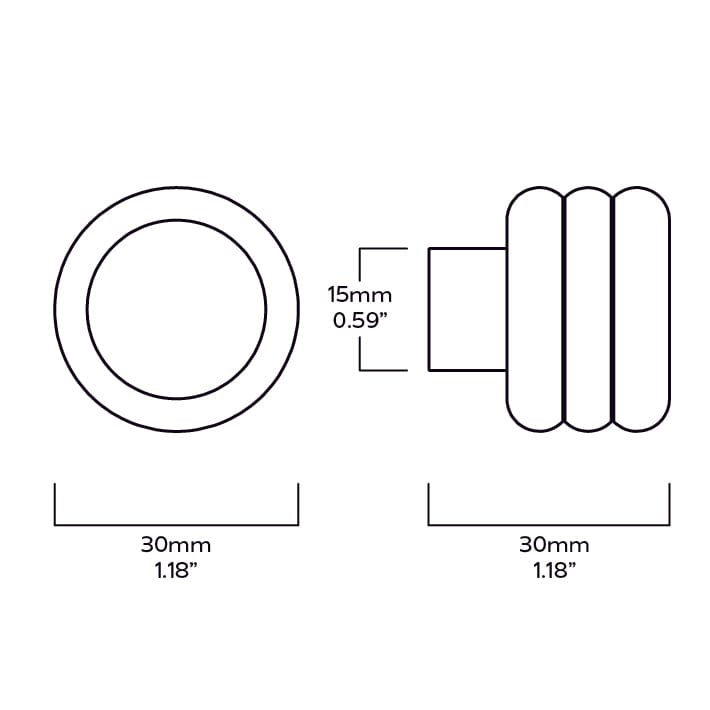 Plank Hardware Cabinetry ALVA Knob - Brass