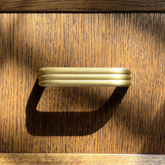 Plank Hardware Cabinetry ALVA Tubular D Bar Handle - Brass