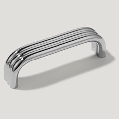 Plank Hardware Cabinetry 104mm (96mm CC) / Handle only ALVA Tubular D Bar Handle - Polished Nickel