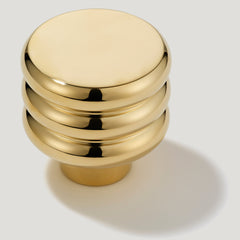 Plank Hardware Cabinetry Cabinet Knob only ALVA Tubular Knob - Unlacquered Brass