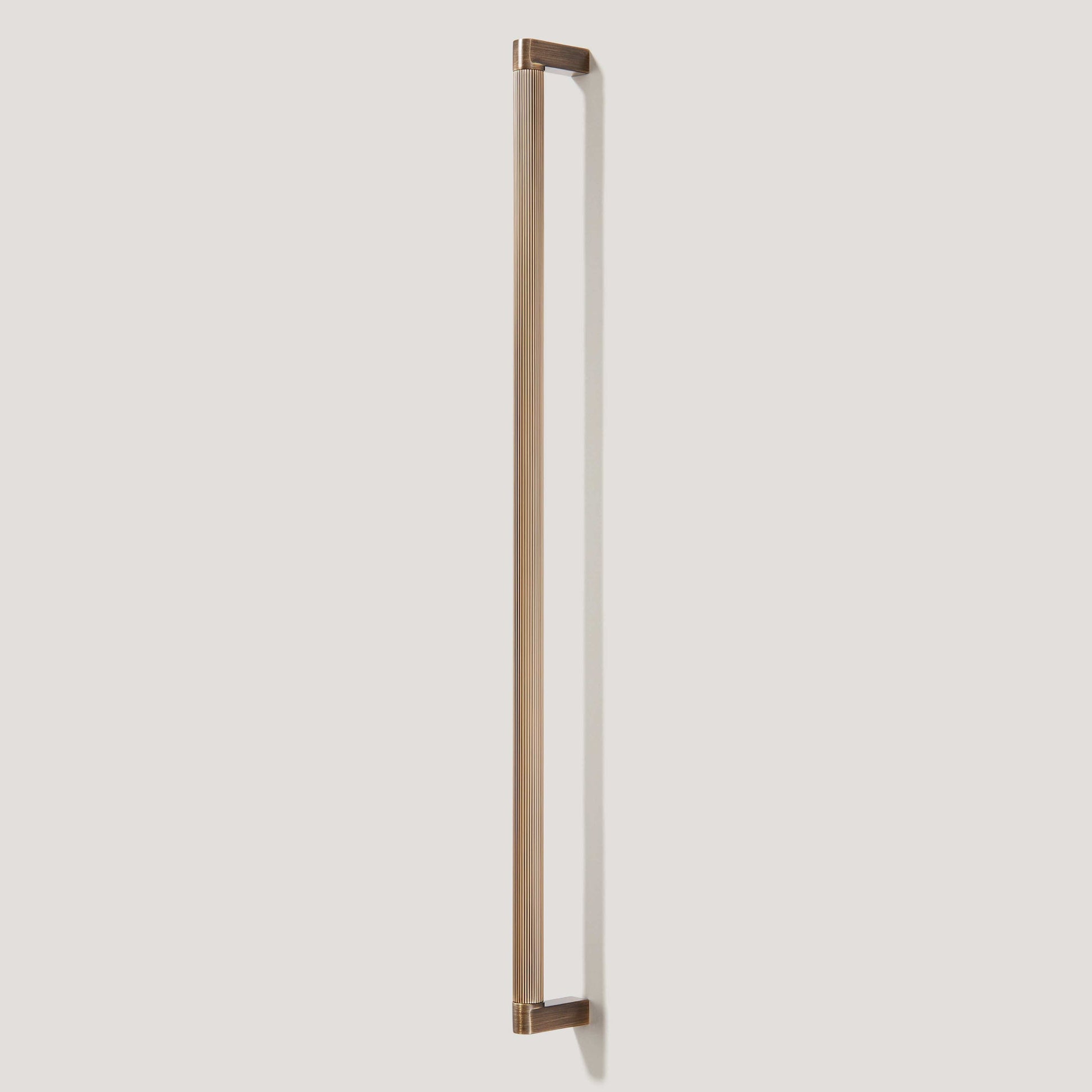 Plank Hardware Cabinetry 375mm (365mm CC) / Handle Only BECKER Grooved D-Bar Handle - Antique Brass