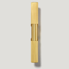 Plank Hardware Cabinetry BECKER Grooved Large Single T Handle - Brass