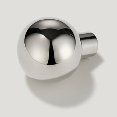 Abgerundeter BOBBIN-Knopf – poliertes Nickel