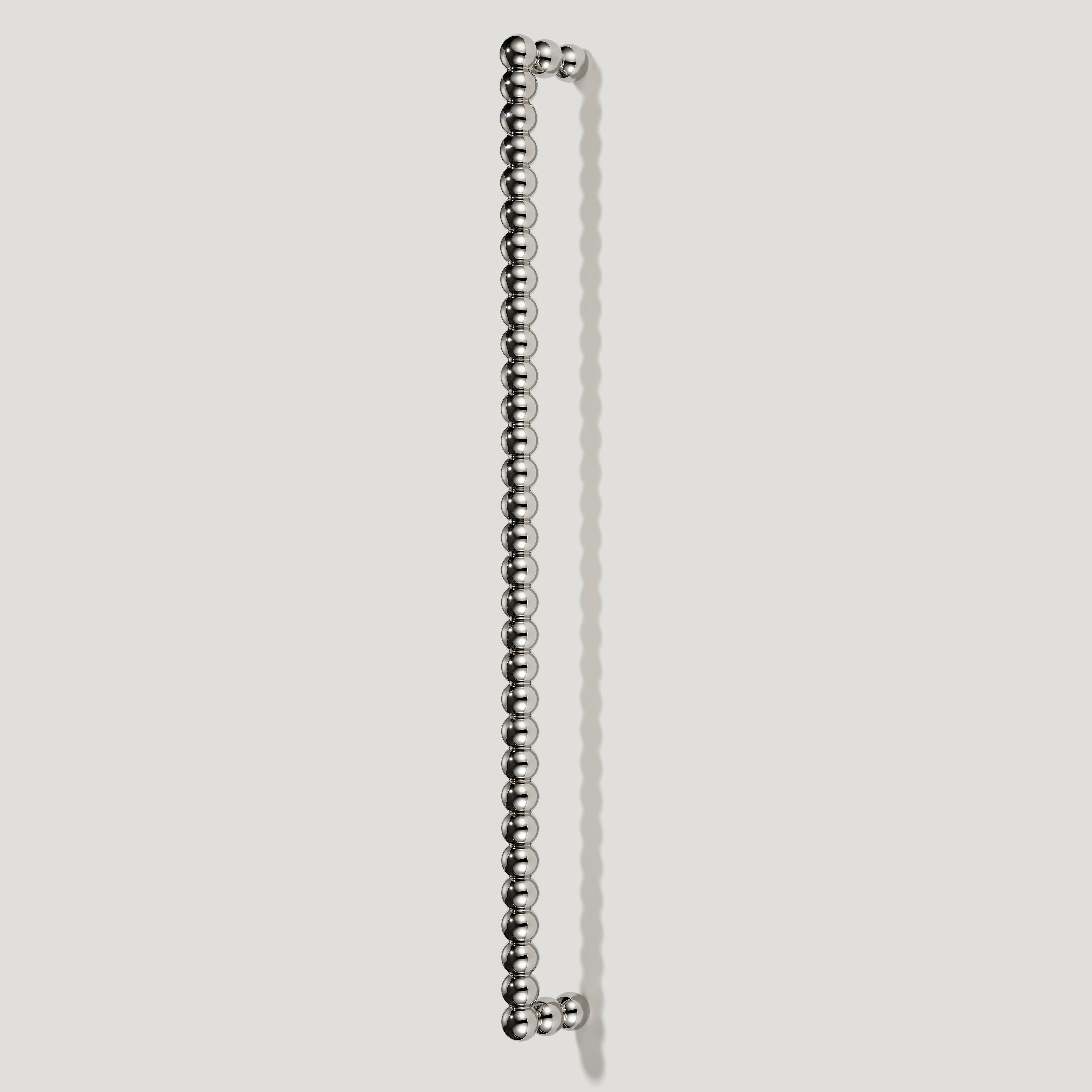 Plank Hardware Cabinetry 476mm (457mm CC) BOBBIN 476mm Heavyweight Handle - Polished Nickel
