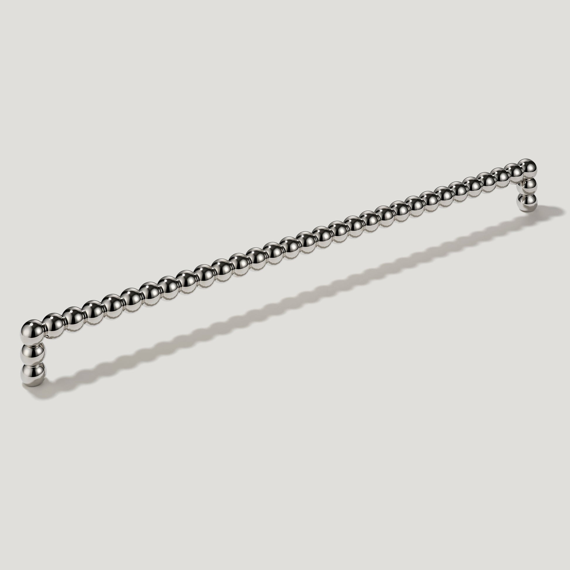 Plank Hardware Cabinetry 476mm (457mm CC) BOBBIN 476mm Heavyweight Handle - Polished Nickel