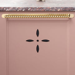 Plank Hardware Cabinetry 476mm (457mm CC) BOBBIN 476mm Heavyweight Handle - Unlacquered Brass