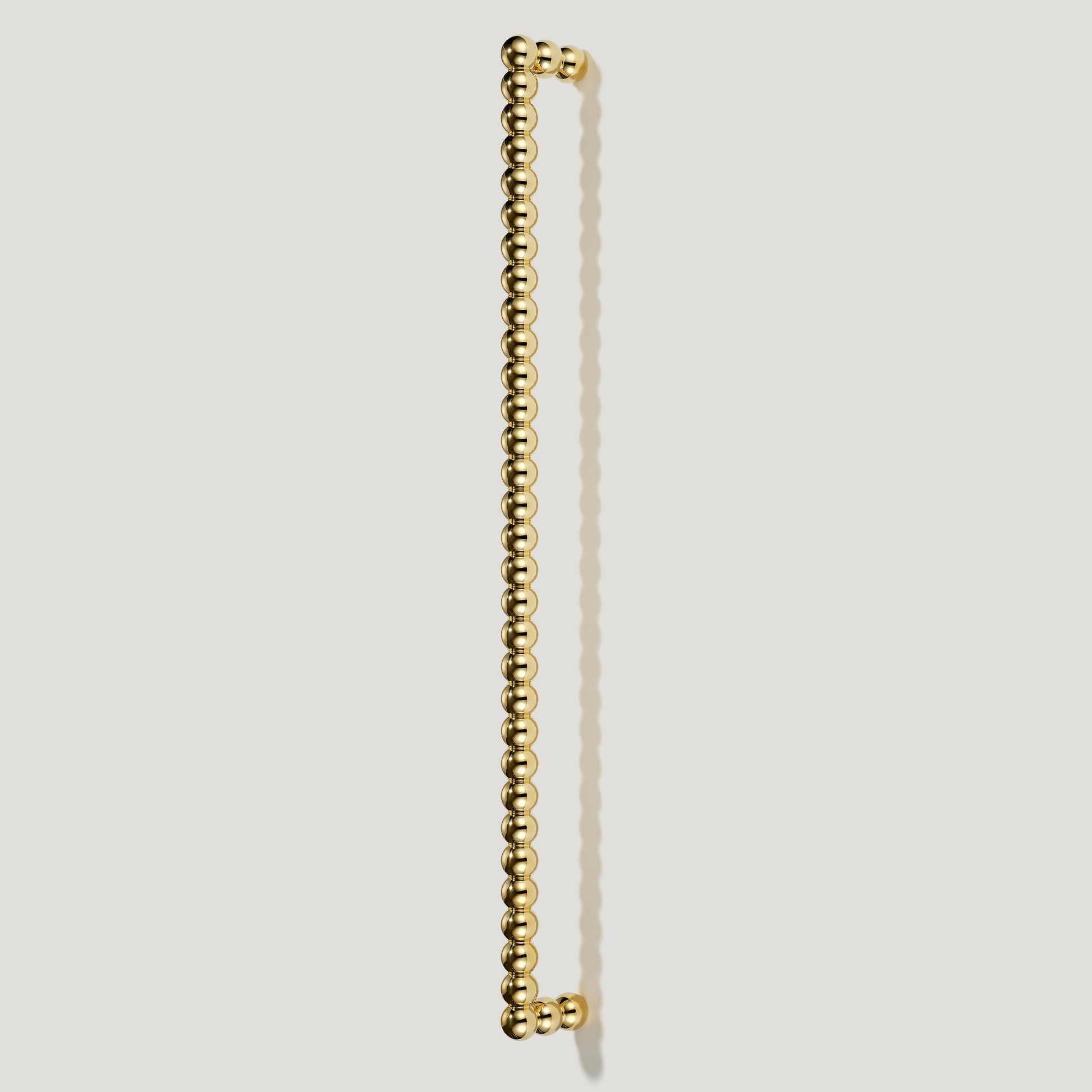 Plank Hardware Cabinetry 476mm (457mm CC) BOBBIN 476mm Heavyweight Handle - Unlacquered Brass