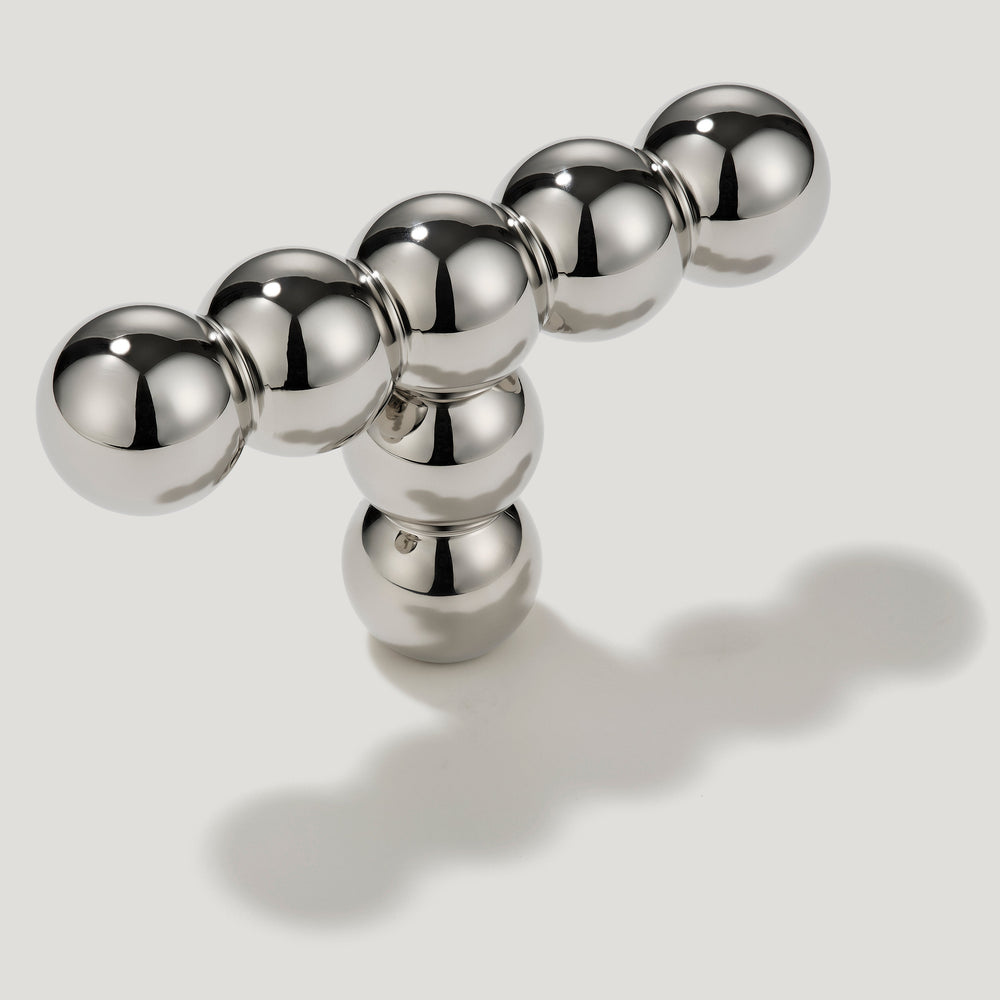 BOBBIN Single T Handle - Polished Nickel