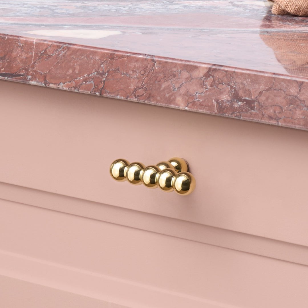 Plank Hardware Cabinetry 60mm BOBBIN 60mm Single T Handle - Unlacquered Brass