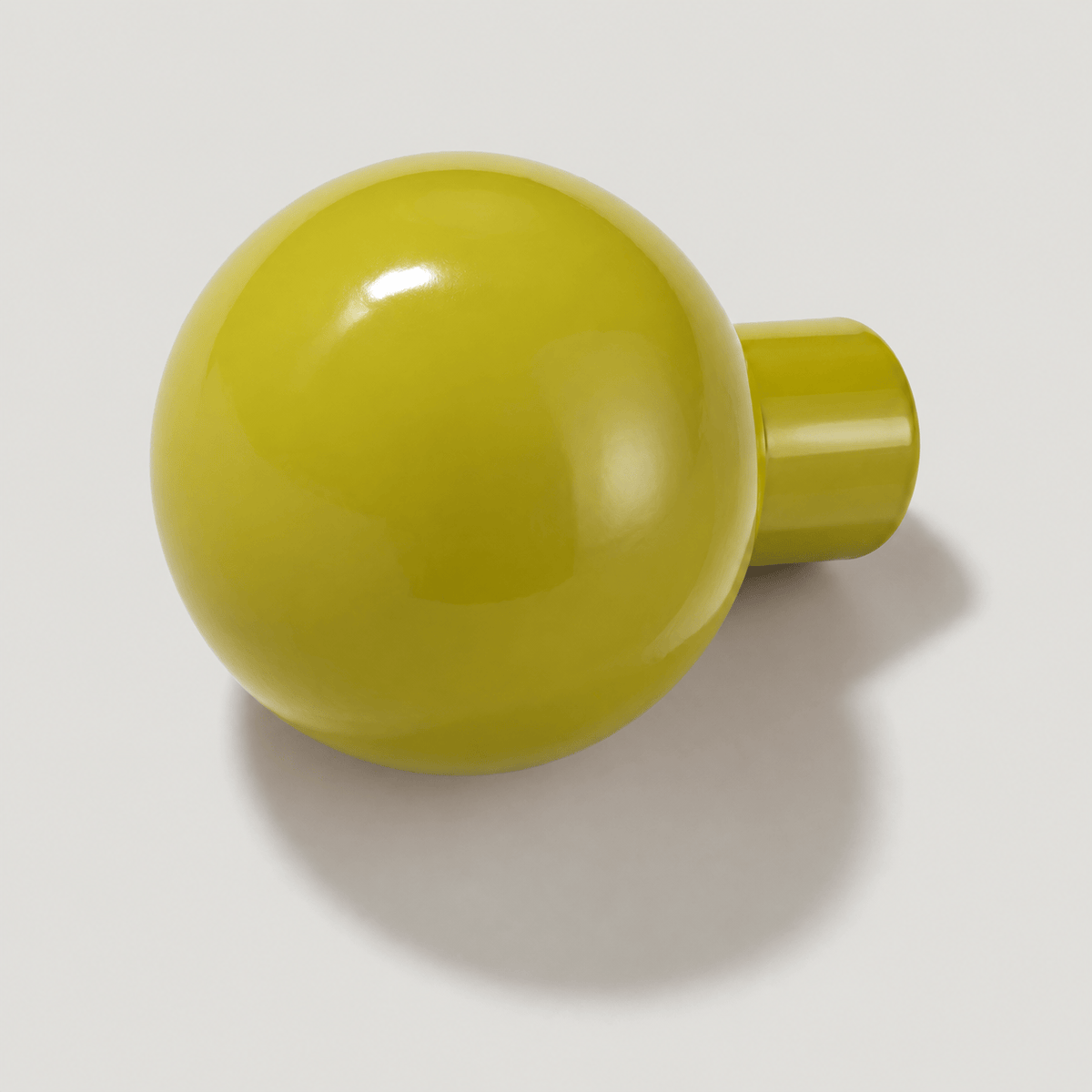 Plank Hardware Cabinetry Knob Only BOBBIN Ball Knob - Chartreuse