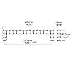 Plank Hardware Cabinetry BOBBIN D-Bar Handle - Brass