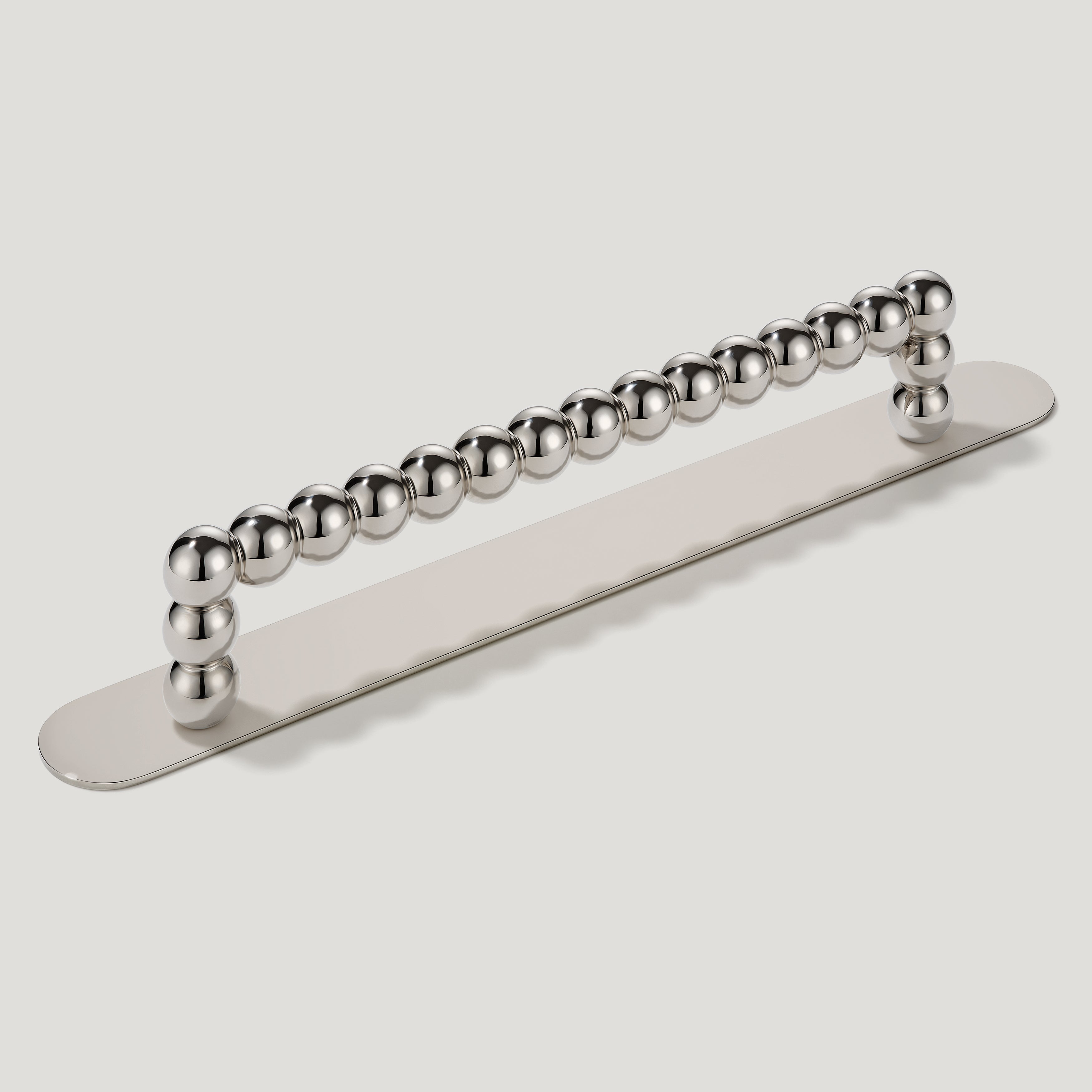 Plank Hardware Cabinetry 175mm (160mm CC) / Handle with Backplate BOBBIN Handle - Polished Nickel