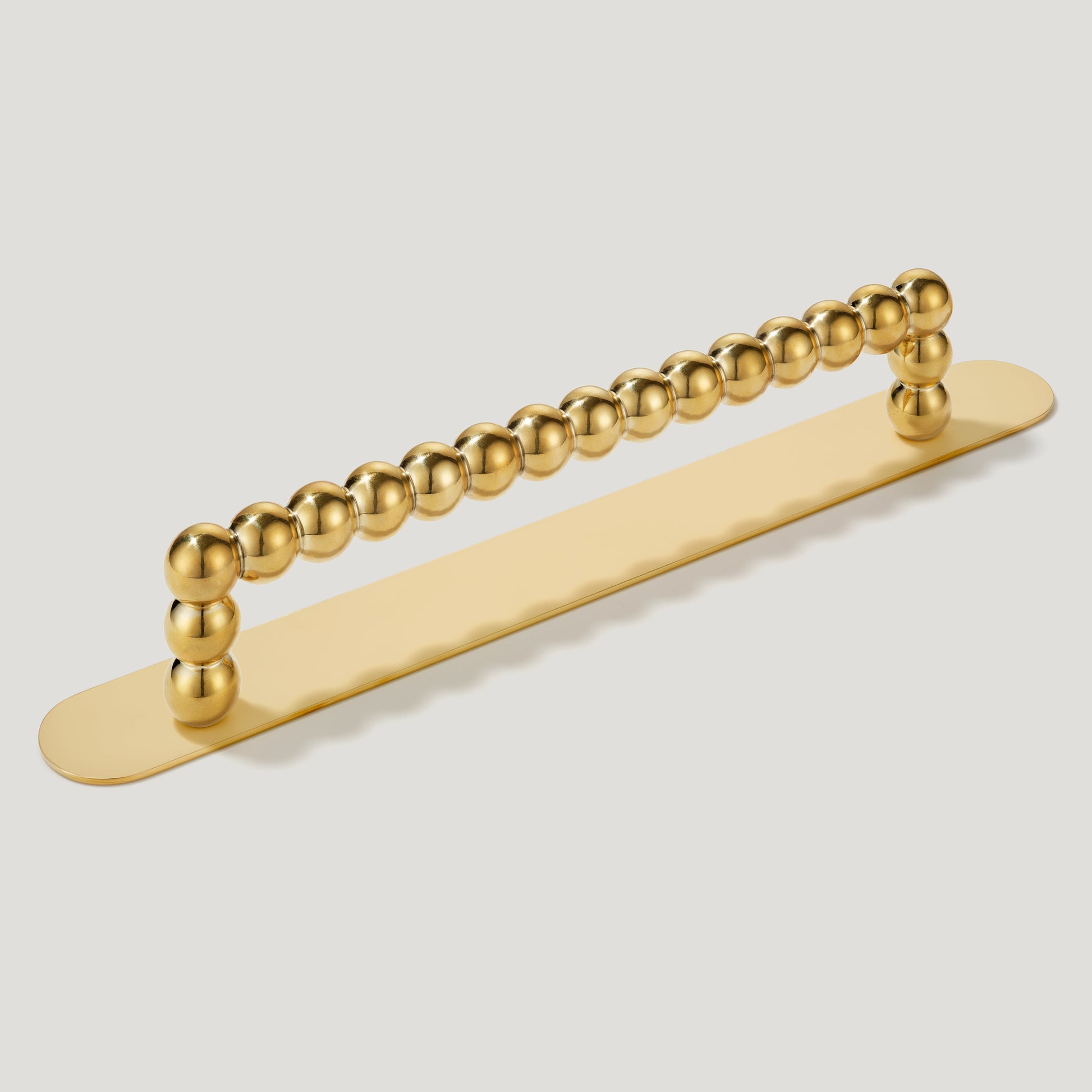 Plank Hardware Cabinetry 175mm (160mm CC) / Handle with Backplate BOBBIN Handle - Unlacquered Brass