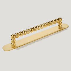 Plank Hardware Cabinetry 175mm (160mm CC) / Handle with Backplate BOBBIN Handle - Unlacquered Brass