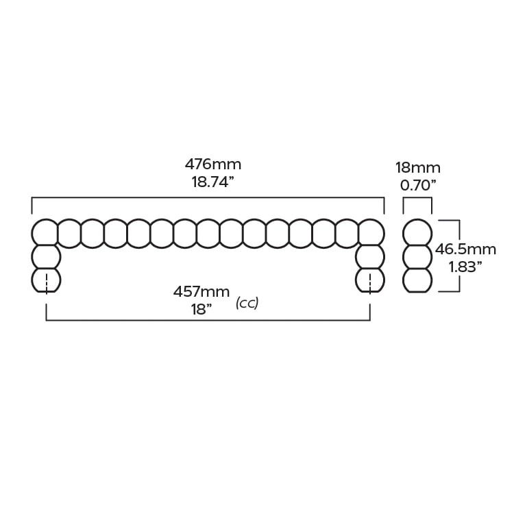 Plank Hardware Cabinetry BOBBIN Heavyweight Appliance Pull - Brass