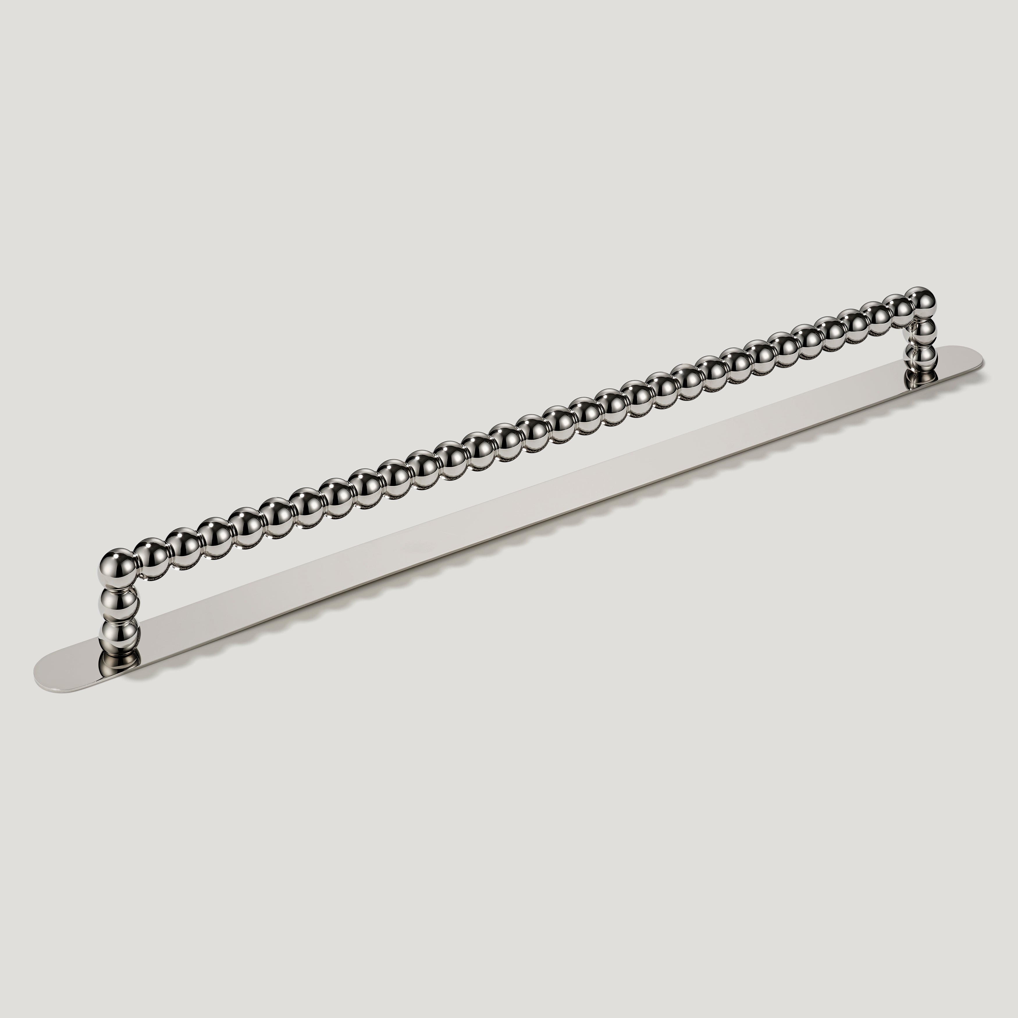 Plank Hardware Cabinetry 476mm (457mm CC) / Handle with Backplate BOBBIN Heavyweight Appliance Pull - Polished Nickel