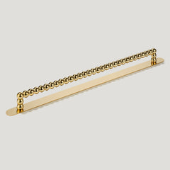 Plank Hardware Cabinetry 476mm (457mm CC) / Handle with Backplate BOBBIN Heavyweight Appliance Pull - Unlacquered Brass