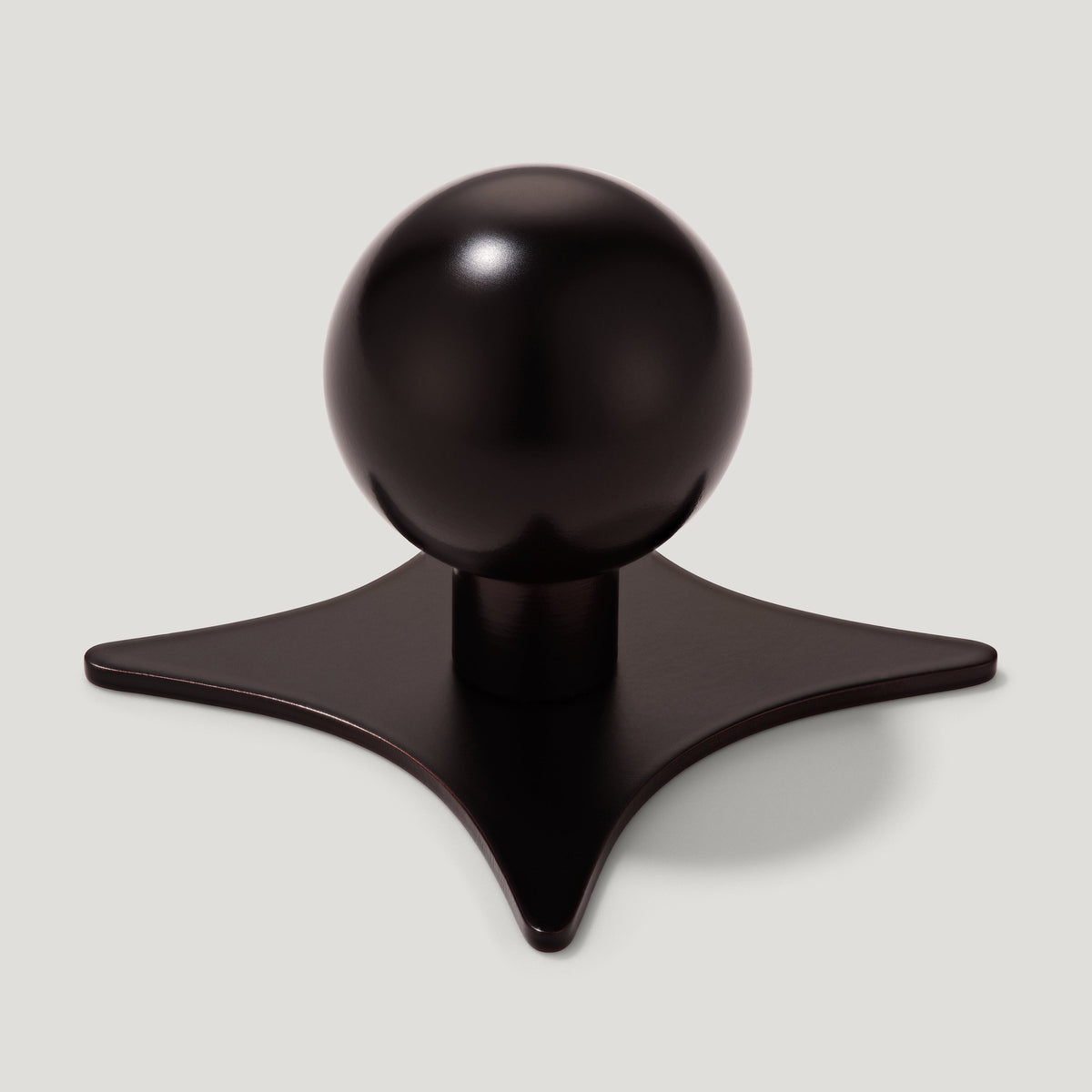 Plank Hardware Cabinetry Knob with Star Backplate BOBBIN Knob - Blackened Bronze
