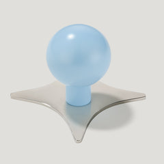 Plank Hardware Cabinetry Knob with Star Backplate BOBBIN Knob - Light Blue