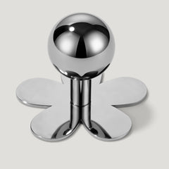 Abgerundeter BOBBIN-Knopf – poliertes Nickel
