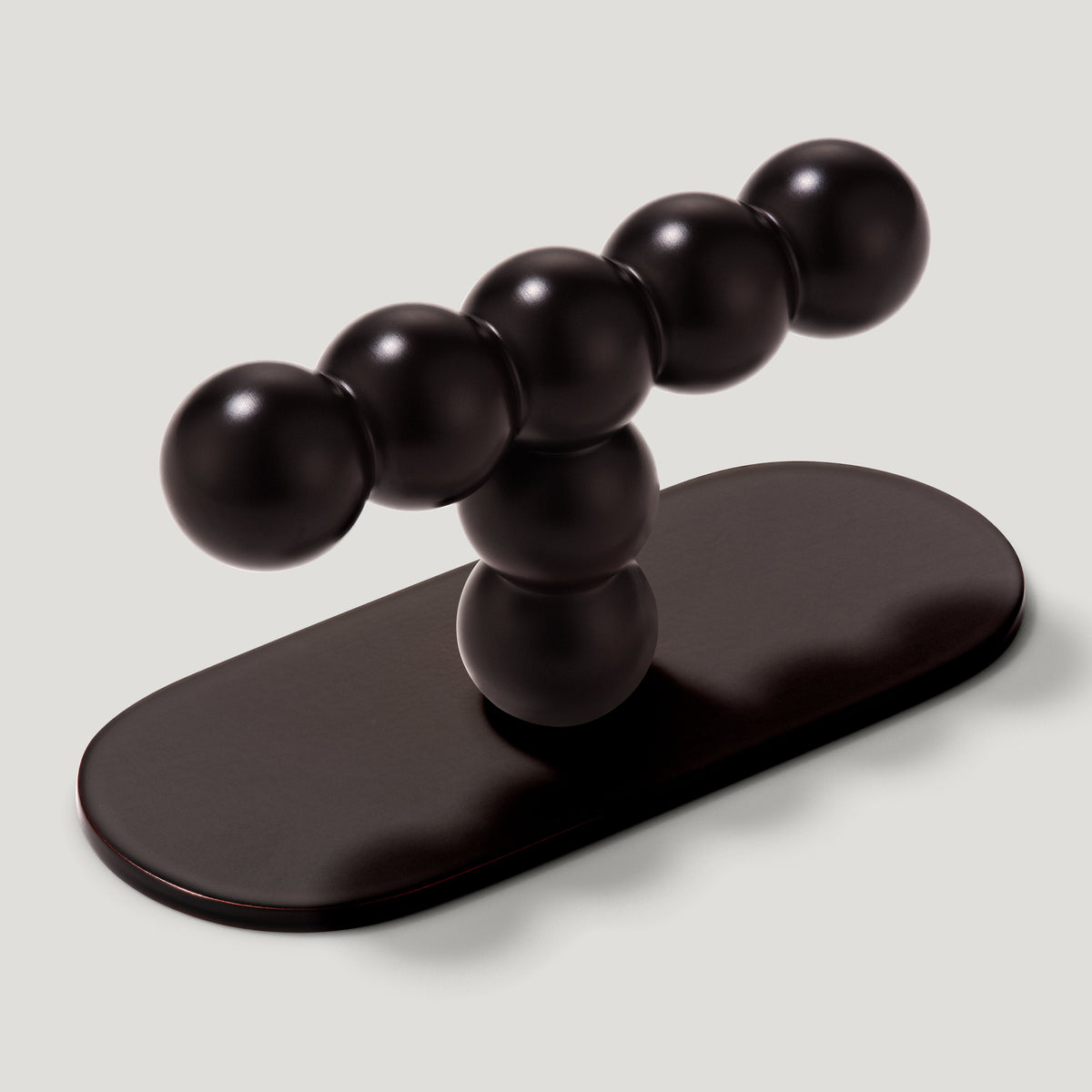 Plank Hardware Cabinetry 60mm / With Backplate BOBBIN Single T Handle - Blackened Bronze