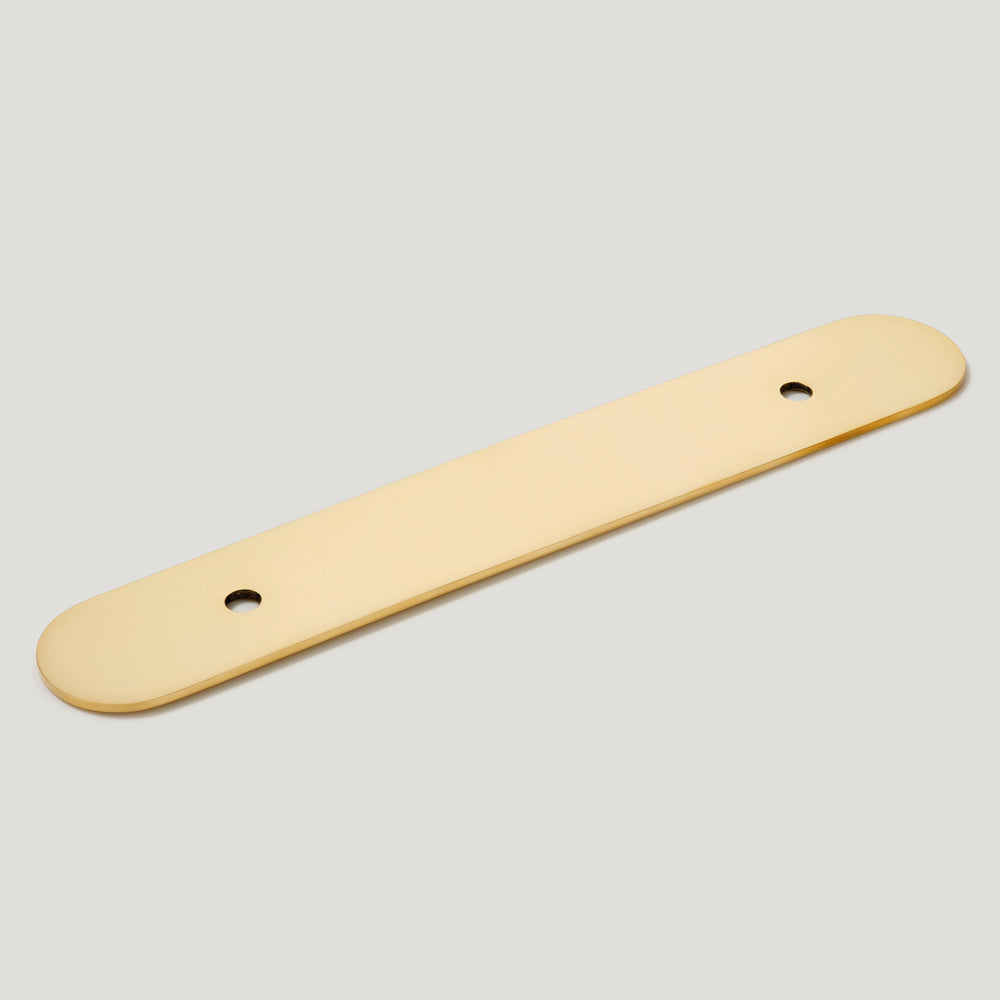 COHEN Handle Backplate - Unlacquered Brass
