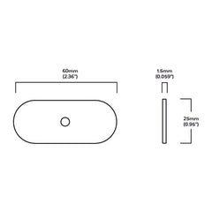 Plank Hardware Cabinetry 60mm COHEN Knob Backplate - Aged Brass