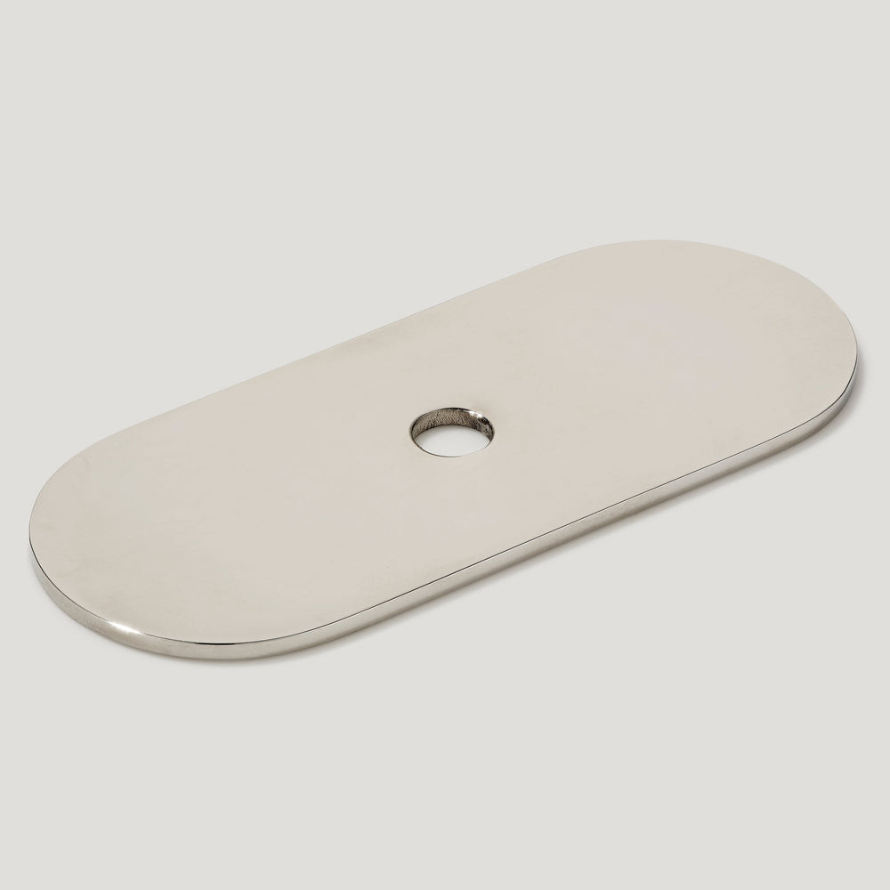 COHEN Knob Backplate - Polished Nickel