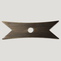 Plank Hardware Cabinetry Backplate only ELIZA Ribbon Knob Backplate - Antique Brass