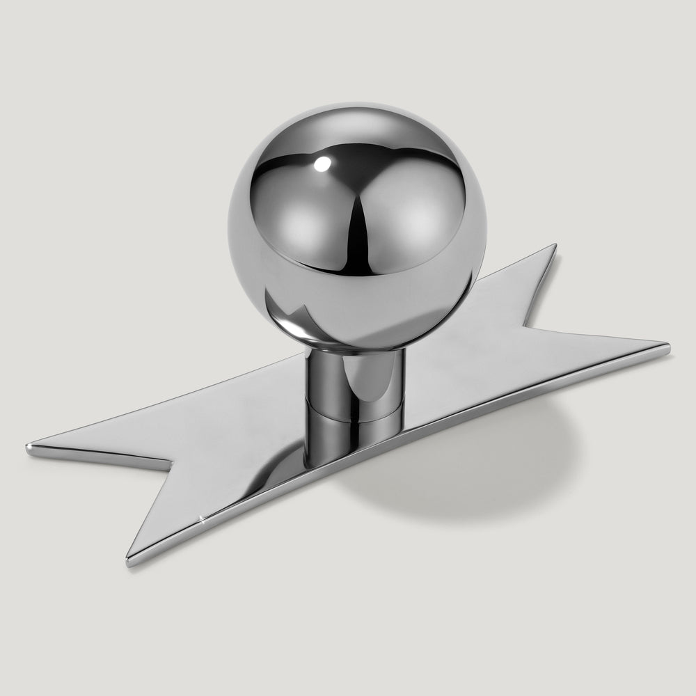 ELIZA Ribbon Knob Backplate - Polished Nickel