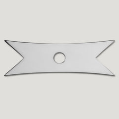 Plank Hardware Cabinetry Backplate only ELIZA Ribbon Knob Backplate - Polished Nickel