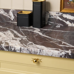 Plank Hardware Cabinetry ELIZA Ribbon Knob Backplate - Unlacquered Brass